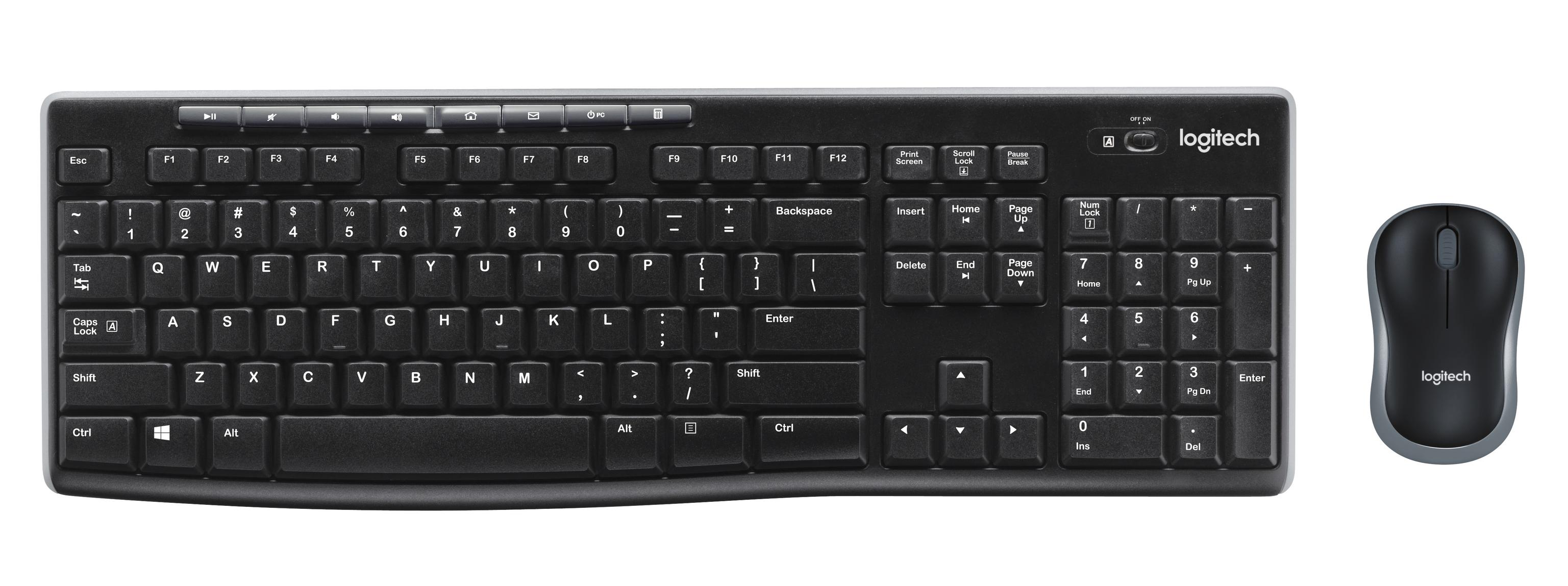 Offerta per Logitech - Wireless Combo MK270 tastiera Mouse incluso RF Wireless Slovacco Nero a 27,99€ in Comet