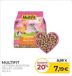 Offerta per Multifit - Lettiera Roditori Pellet Legno Kg.4.4 a 7,19€ in Arcaplanet