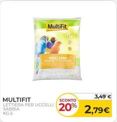 Offerta per Multifit - Lettiera Per Uccelli Sabbia Kg.5 a 2,79€ in Arcaplanet