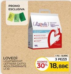 Offerta per Lovedi - Lightweight Lettiera Gatto Agglomerante Lt.10 a 18,88€ in Arcaplanet