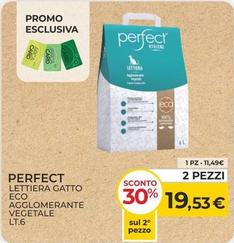 Offerta per Perfect - Eco Vegetale Lettiera Gatto Agglomerantelt.6 a 19,53€ in Arcaplanet
