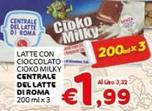 Offerta per Centrale Del Latte Di Roma - Latte Con Cioccolato Cioko Milky a 1,99€ in Crai