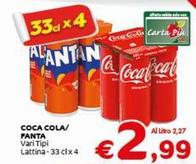 Offerta per Coca Cola/ Fanta a 2,99€ in Crai
