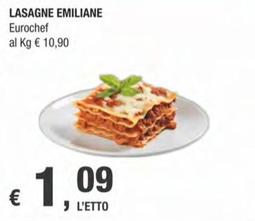 Offerta per Eurochef - Lasagne Emiliane a 1,09€ in Crai
