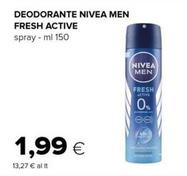Offerta per Nivea - Deodorante Men Fresh Active a 1,99€ in Oasi