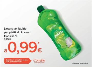 Offerta per Consilia - Detersivo Liquido Per Piatti Al Limone a 0,99€ in Gulliver