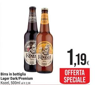 Offerta per Kozel - Birra In Bottiglia Lager Dark/Premium a 1,19€ in Gulliver