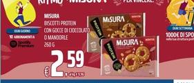 Offerta per Misura - Biscotti Protein Con Gocce Di Cioccolato O Mandorle a 2,59€ in Coop