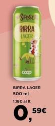 Offerta per Coop - Birra Lager a 0,59€ in Coop