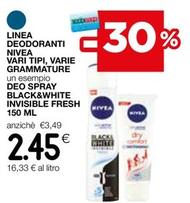 Offerta per Nivea - Linea Deodoranti a 2,45€ in Ipercoop