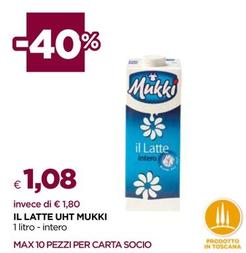 Offerta per Mukki - Il Latte UHT a 1,08€ in Coop