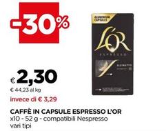 Offerta per L'or Espresso - Caffè In Capsule a 2,3€ in Coop