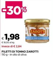 Offerta per Zarotti - Filetti Di Tonno a 1,98€ in Coop