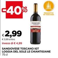 Offerta per Le Chiantigiane - Sangiovese Toscano IGT Loggia Del Sole a 2,99€ in Coop