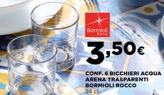 Offerta per Bormioli Rocco - Conf. 6 Bicchieri Acqua Arena Trasparenti a 3,5€ in Coop