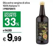 Offerta per I Preferiti - Olio Extra Vergine Di Oliva 100% Italiano a 9,99€ in Iper La grande i