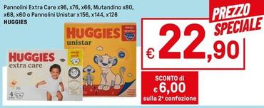Offerta per Huggies - Pannolini Extra Care, Mutandino O Pannolini Unistar a 22,9€ in Iper La grande i