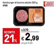 Offerta per Iper - Hamburger Di Bovino Adulto  a 2,99€ in Iper La grande i