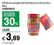 Offerta per Consorcio - Filetti Di Acciughe Del Cantabrico In Olio Di Oliva a 3,89€ in Iper La grande i