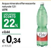 Offerta per Lete - Acqua Minerale Effervescente Naturale a 0,34€ in Iper La grande i