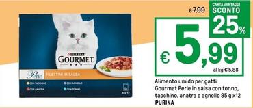Offerta per Purina - Alimento Umido Per Gatti Gourmet Perle In Salsa Con Tonno a 5,99€ in Iper La grande i