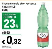 Offerta per Lete - Acqua Minerale Effervescente Naturale a 0,32€ in Iper La grande i