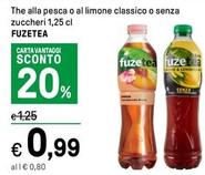 Offerta per Fuzetea - The Alla Pesca O Al Limone Classico O Senza Zuccheri a 0,99€ in Iper La grande i