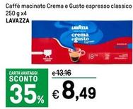 Offerta per Lavazza - Caffè Macinato Crema E Gusto Espresso Classico a 8,49€ in Iper La grande i