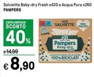 Offerta per Pampers - Salviette Baby Dry Fresh O Acqua Pura a 8,9€ in Iper La grande i