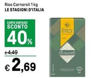 Offerta per Le Stagioni D'italia - Riso Carnaroli a 2,69€ in Iper La grande i