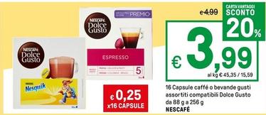 Offerta per Nescafé - Dolce Gusto 16 Capsule Caffé O Bevande a 3,99€ in Iper La grande i