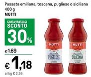 Offerta per Mutti - Passata Emiliana, Toscana, Pugliese O Siciliana a 1,18€ in Iper La grande i