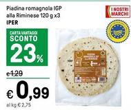 Offerta per Iper - Piadina Romagnola IGP Alla Riminese a 0,99€ in Iper La grande i