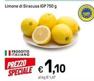 Offerta per Limone Di Siracusa IGP a 1,1€ in Iper La grande i