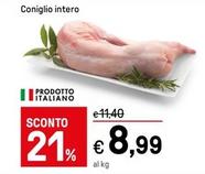 Offerta per Coniglio Intero a 8,99€ in Iper La grande i