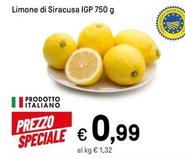 Offerta per Limone Di Siracusa IGP a 0,99€ in Iper La grande i