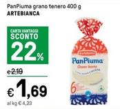 Offerta per Artebianca - Panpiuma Grano Tenero a 1,69€ in Iper La grande i