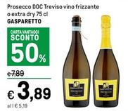 Offerta per Gasparetto - Prosecco DOC Treviso Vino Frizzante O Extra Dry a 3,89€ in Iper La grande i
