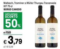 Offerta per Borgo Canedo - Malbech, Traminer O Müller Thurgau Trevenezie IGT a 3,79€ in Iper La grande i