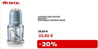 Offerta per Ariete - Chopper Linea Vintage Azzurro a 23,92€ in Max Factory