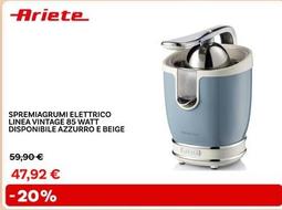 Offerta per Ariete - Spremiagrumi Elettrico Linea Vintage   a 47,92€ in Max Factory