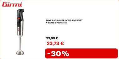 Offerta per Girmi - Mixer Ad Immersione 800 Wt a 23,73€ in Max Factory