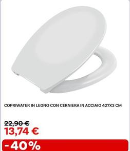 Offerta per Copriwater In Legno Con Cerniera In Acciaio a 13,74€ in Max Factory