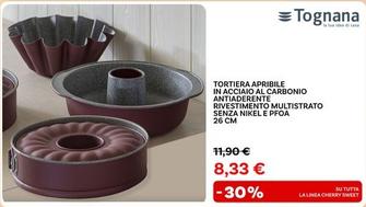 Offerta per Tognana - Tortiera Apribile 26 Cm In Acciaio Al Carbonio a 8,33€ in Max Factory
