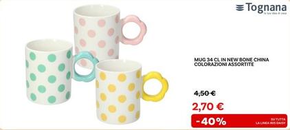 Offerta per Tognana - Mug 34 Cl In New Bone China a 2,7€ in Max Factory