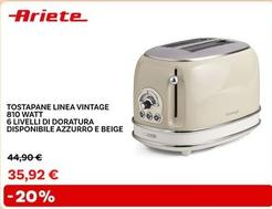 Offerta per Ariete - Tostapane Linea Vintage Beige a 35,92€ in Max Factory