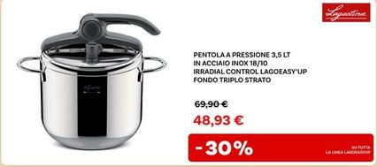Offerta per Lagostina - Pentola A Pressione 3,5 Lt In Acciaio Inox 18/10 a 48,93€ in Max Factory