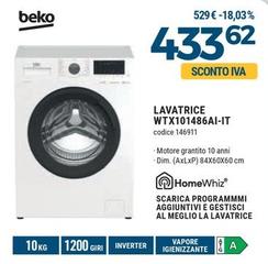 Offerta per Beko - Lavatrice WTX101486AI-IT a 433,62€ in Sinergy