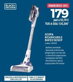 Offerta per Black & Decker - Scopa Ricaricabile BHFEV1825CP a 179€ in Sinergy
