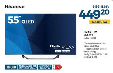 Offerta per Hisense - Smart Tv 55A79K a 449,2€ in Sinergy